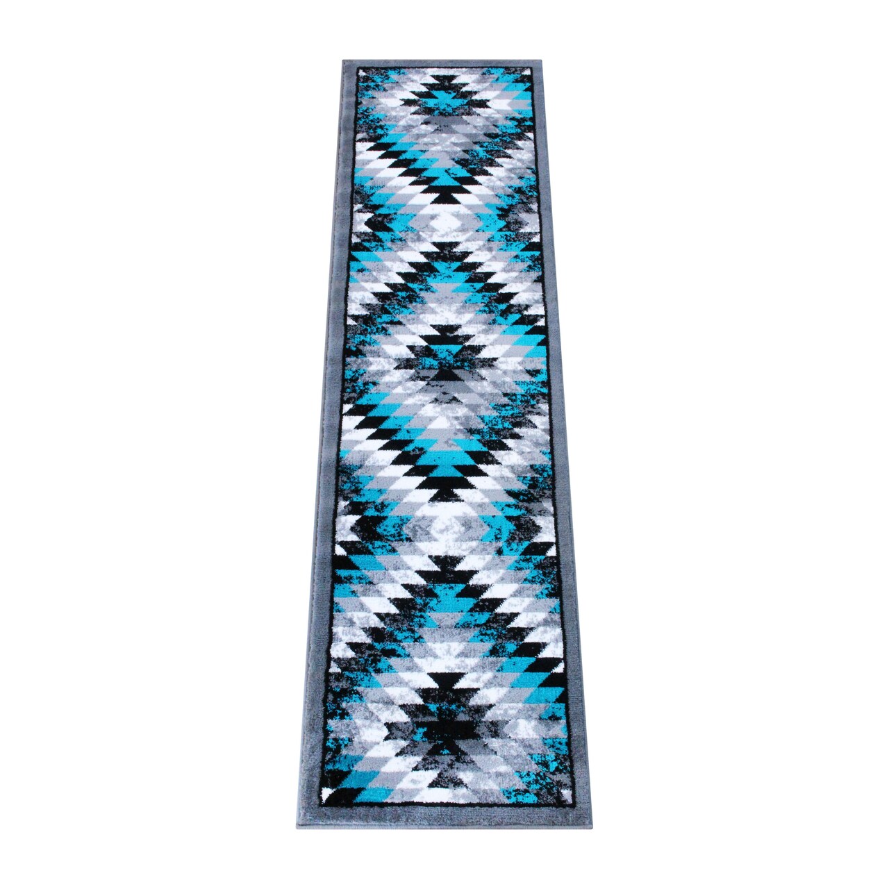 Masada Rugs Stephanie Collection Area Rug with Distressed Southwest Native American Design 1106